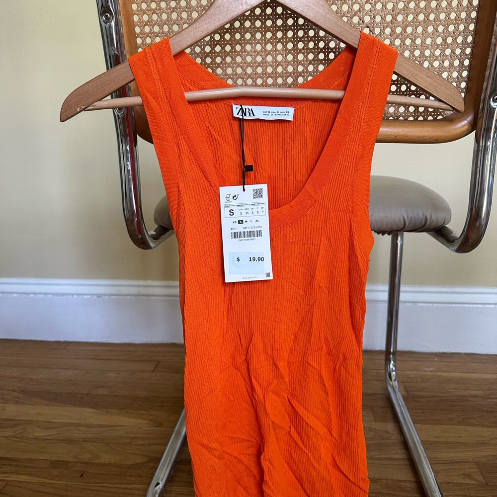 NWT Zara Women's Orange Tank Top